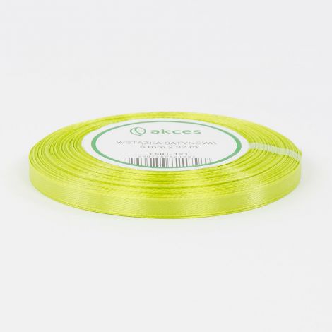 Wstążka satynowa Akces Zielona jasna, 6mm x 33m